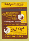 Matchbook Cover - Club Cafe Restaurant Hawkesbury ON 40 Strike
