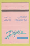 Matchbook Cover - Dixie Bar Grill Chicago IL Jazz PINK 40 Strike