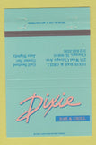 Matchbook Cover - Dixie Bar Grill Chicago IL Jazz GREEN 40 Strike