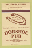 Matchbook Cover - Horseshoe Pub Springfield IL 40 Strike