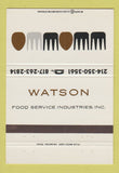 Matchbook Cover - Watson Food Service Fixtures Dallas TX 40 Strike