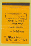 Matchbook Cover - Chez Pierre Restaurant Saratoga Glens Falls NY 40 Strike