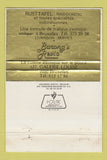 Matchbook Cover Le Barong Restaurant Indonesian Brussels Belgium WEAR 40 Strike