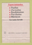 Matchbook Cover - Restaurante Dragonera Palma Spain 40 Strike