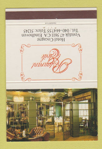Matchbook Cover Restaurant Etoile Eindhoven Netherlands Hotel Cocagne 40 Strike