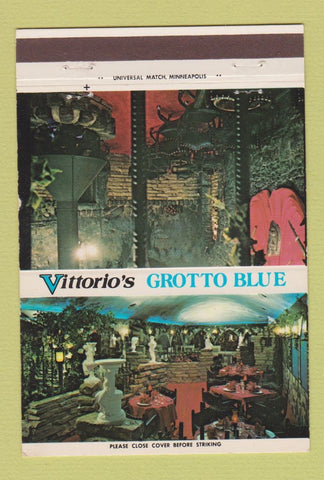 Matchbook Cover - Vittorio's Grotto Blue Stillwater MN 40 Strike