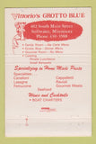 Matchbook Cover - Vittorio's Grotto Blue Stillwater MN 40 Strike