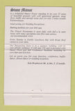 Matchbook Cover - Stone Manor Hotel Restaurant Kidderminster UK 40 Strike