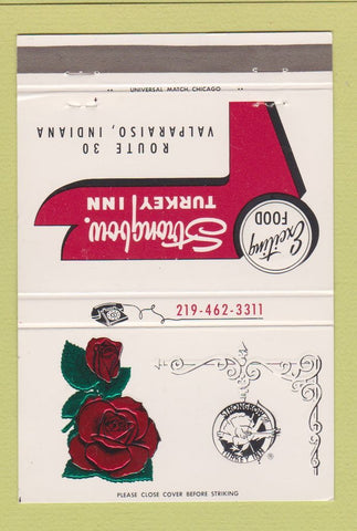 Matchbook Cover - Strongbow Turkey Inn Valparaiso IN 40 Strike