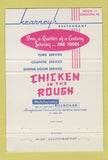 Matchbook Cover - Kearney's Restaurant Kingston PA Chicken in Rough 40 Strike