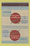 Matchbook Cover - Crystal Restaurant Reading PA 40 Strike