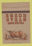 Matchbook Cover - Ole' West Steak House Athens TX Canton 40 Strike