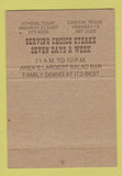 Matchbook Cover - Ole' West Steak House Athens TX Canton 40 Strike