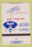Matchbook Cover - Los Angeles Dodgers Baseball 1983 RMS AMCAL 40 Strike