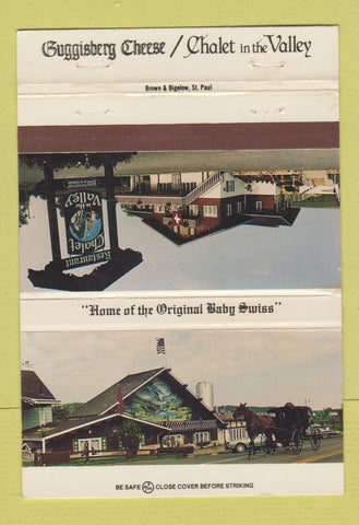 Matchbook Cover - Guggisberg Cheese Chalet in Valley Holmes County OH 40 Strike