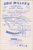 Matchbook Cover - Obie Miller's Steak House Lancaster PA 40 Strike