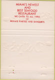 Matchbook Cover - Dolly's Miami FL seafood 40 Strike