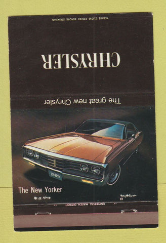 Matchbook Cover - Chrysler New Yorker Lakewood CA POOR BACK 40 Strike