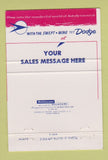Matchbook Cover - Dodge 1957 Swept Wing 40 Strike