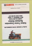 Matchbook Cover - Kubota Tractors West Simsbury CT 40 Strike
