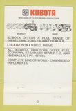 Matchbook Cover - Kubota Tractors Lawn Mowers Kenosla WI 40 Strike