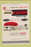 Matchbook Cover - Haley's Dodge Plymouth Washington DC 40 Strike