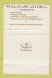 Matchbook Cover - Frame Station Richmond VA  40 Strike