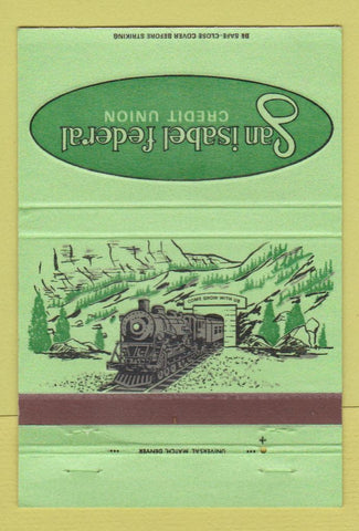 Matchbook Cover - San Isabel Federal Credit Union Pueblo Colorado 40 Strike