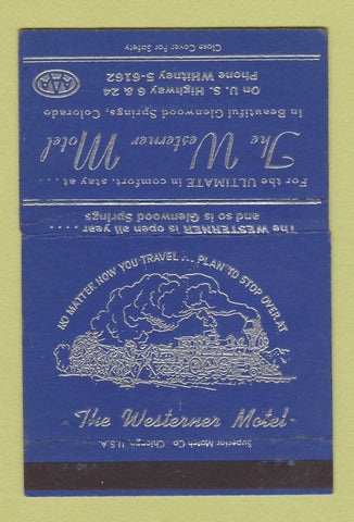 Matchbook Cover - Westerner Motel Glenwood Springs Colorado 40 Strike