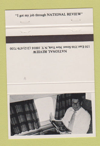 Matchbook Cover - National Review New York City Ronald Reagan 40 Strike
