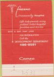 Matchbook Cover - Fresno Community Hospital CA 40 Strike