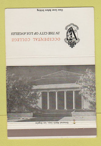 Matchbook Cover - Occidental College Los Angeles CA 40 Strike