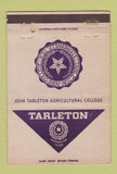 Matchbook Cover - Tarleton Agricultural College Stephenville TX 40 Strike