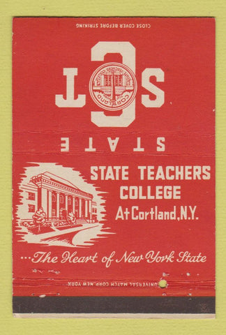 Matchbook Cover - State Teachers College Cortland NY 40 Strike