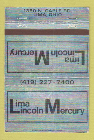 Matchbook Cover - Lima OH Lincoln Mercury WEAR 40 Strike