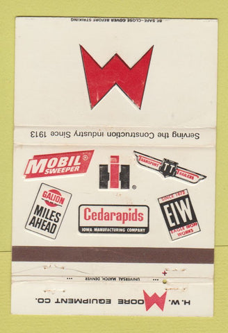 Matchbook Cover - International Harvester Tractors Moore Denver WRAR 40 Strike