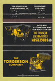 Matchbook Cover - Torgerson Tractors San Antonio TX Ford WEAR 40 Strike
