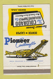 Matchbook Cover - Colorado Builders Supply Denver Tractors Pioneer 40 Strike