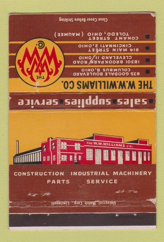 Matchbook Cover - Williams Tractors Columbus Cleveland Toledo OH WEAR 40 Strike