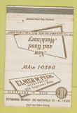 Matchbook Cover - Elmer Pfeil Machinery Cleveland OH 40 Strike
