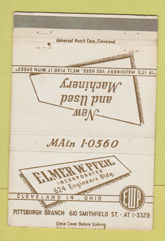 Matchbook Cover - Elmer Pfeil Machinery Cleveland OH 40 Strike