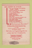 Matchbook Cover - Machinery and Equipment Supply Detroit MI 40 Strike