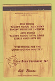 Matchbook Cover - Sioux Road Equipment Sioux Falls SD Rapid City 40 Strike