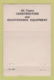 Matchbook Cover - HW Moor Equipment Denver Colorado WEAR 40 Strike
