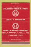 Matchbook Cover - Day & Maddock Company Cleveland OH #1 40 Strike