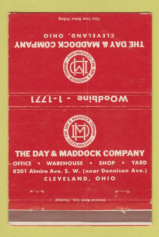Matchbook Cover - Day & Maddock Company Cleveland OH #1 40 Strike
