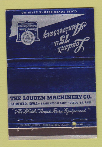 Matchbook Cover - Louden Machinery 75th Fairfield OH 40 Strike