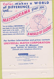 Matchbook Cover - US Capitol Universal Match Philadelphia PA Block 40 Strike