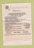Matchbook Cover - Grisham Equipment Crane Dragline Southaven MS WEAR 40 Strike
