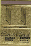 Matchbook Cover - Central State Bank Lexington TN Double Print ERROR